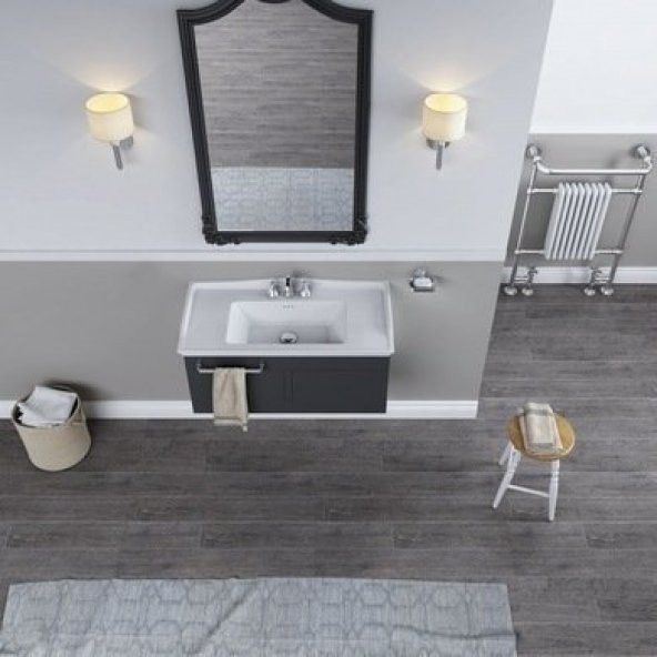 Turkuaz Cerastyle Kapadokya Etajer Uyum Damlalıklı Lavabo 80x48cm - 2