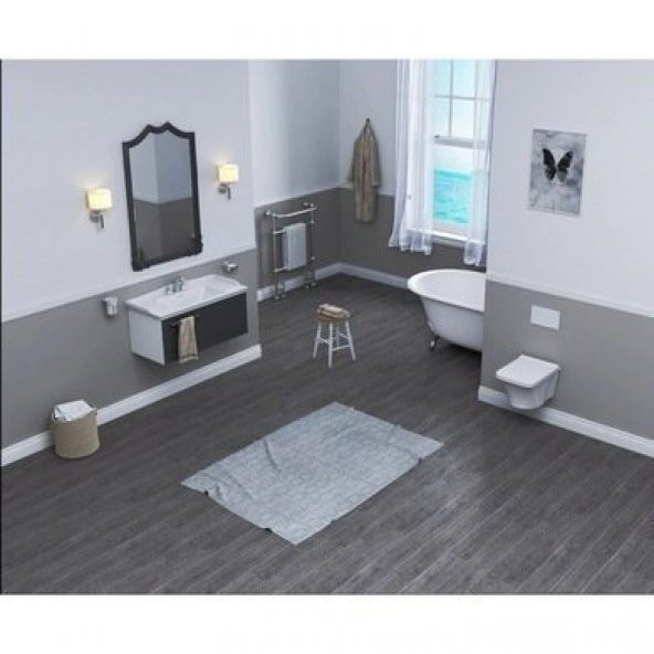 Turkuaz Cerastyle Kapadokya Etajer Uyum Damlalıklı Lavabo 80x48cm - 4