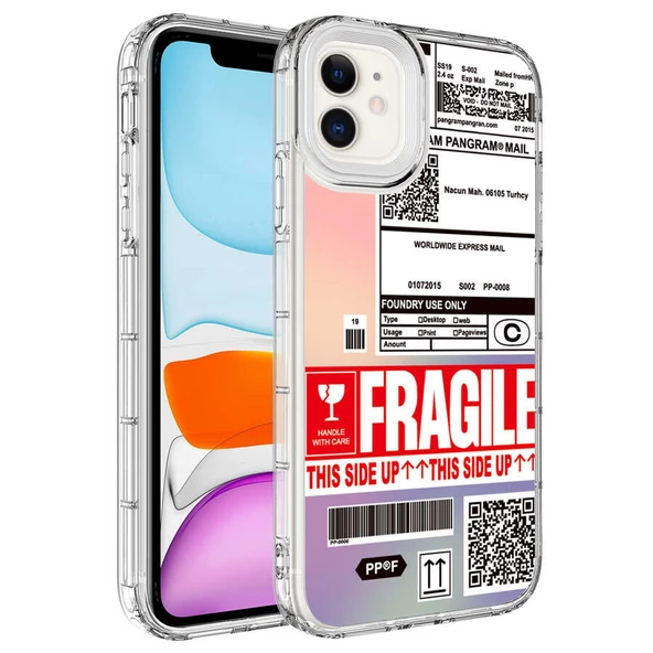 iPhone 12 Kılıf Renkli Desenli Sert Silikon Zore Korn Kılıf - Resim 3