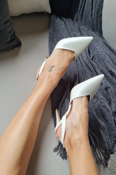 036 3110 Topukla Kadın Saten Stiletto Ayakkabı - Resim 2