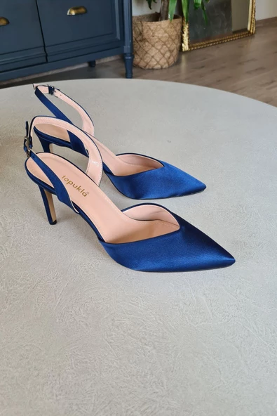 036 3110 Topukla Kadın Saten Stiletto Ayakkabı - 12