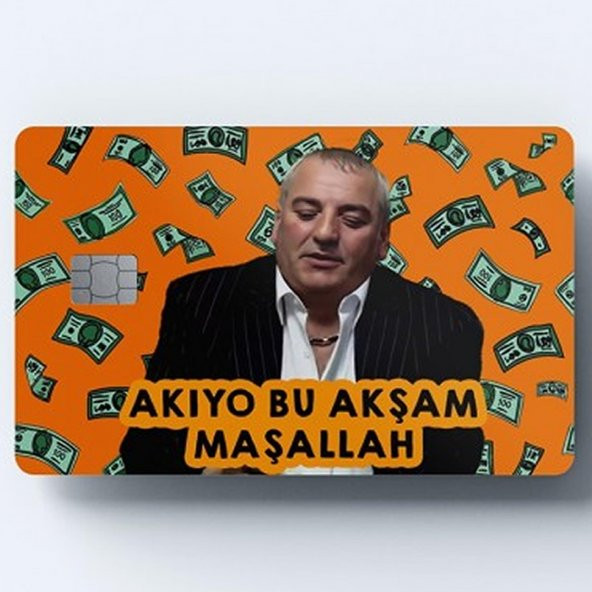 AKIYOR BU AKŞAM MAŞALLAH KART KAPLAMA STİCKER