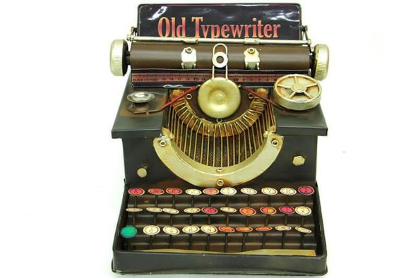 Dekoratif Metal Daktilo Biblo Vintage Hediyelik - Resim 2