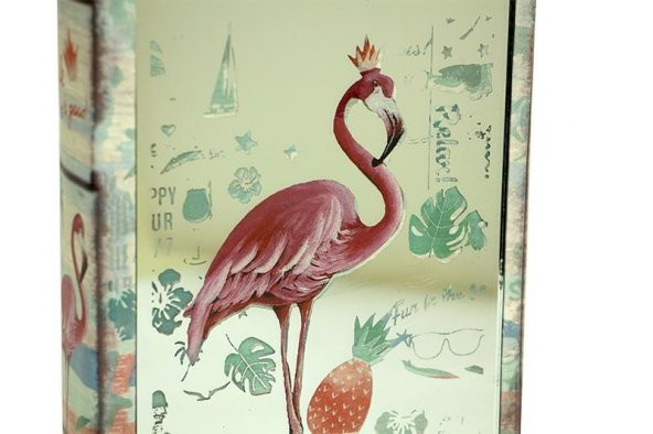 Kutu Kitap Aynalı Flamingo Dekoratiif Hediyelik - 3