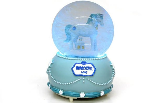 Kar Küresi Unicorn Işıklı Dekoratif Hediyelik