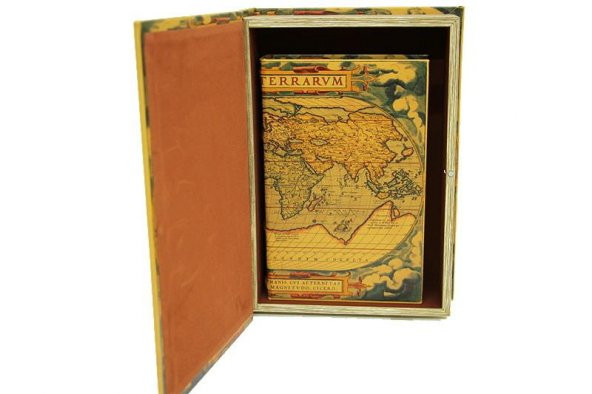 Kutu Kitap Harita 2li Set Dekoratif Hediyelik - 4