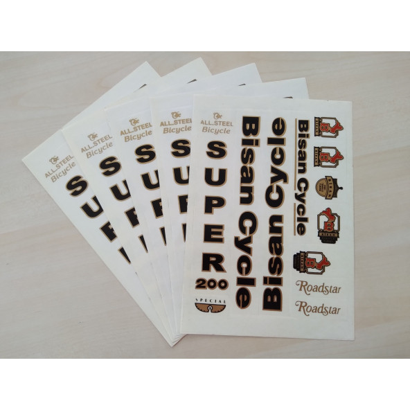BİSAN STİCKER SETİ (12 PARÇALI) BİSİKLET STİCKER, BİSAN ARMASI BİSAN YAZISI BİSAN ETİKETİ ÇIKARTMASI - 2