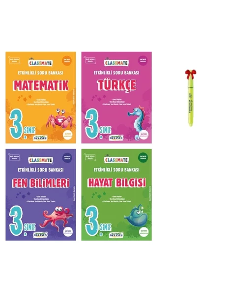 3.Sınıf Classmate Matematik Türkçe Fen Hayat Bilgisi