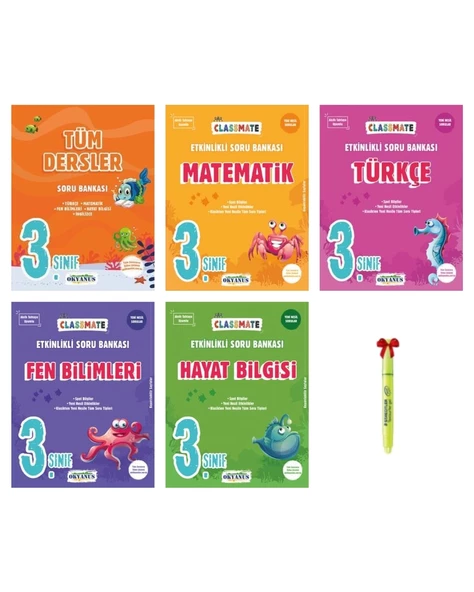 3.Sınıf Classmate Tüm Dersler Matematik Türkçe Fen Hayat Bilgisi