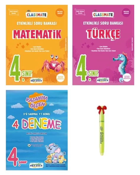 4.Sınıf Classmate Matematik Türkçe ve 4'lü Deneme