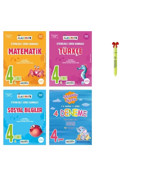 4.Sınıf Classmate Matematik Türkçe Sosyal Bilgiler 4'lü Deneme