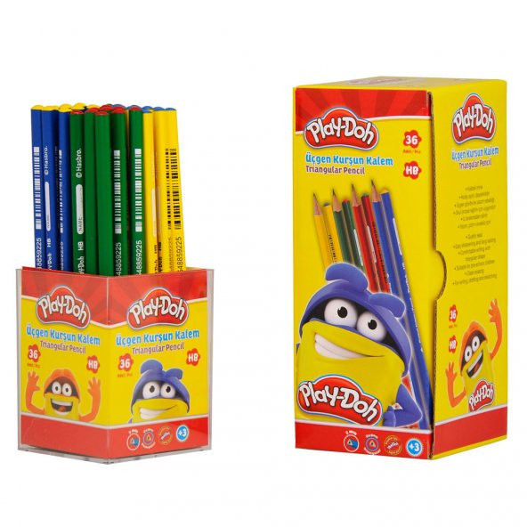 Play-Doh Kurşun Kalem Üçgen 36 Lı Stand PLAY-KK003