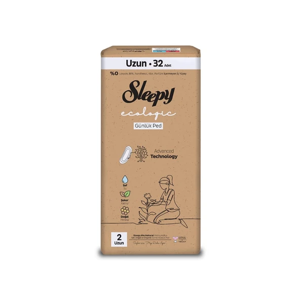 Sleepy Ecologic Premium Plus Günlük Ped Uzun 32 Adet Ped - 2