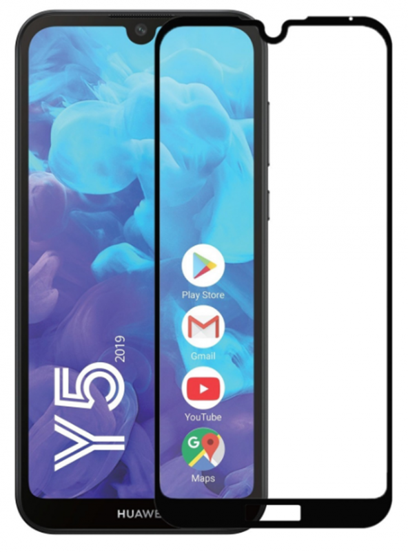 Huawei Y5 2019 Ekran Koruyucu 2 Adet Temperli 5D Tam Ekran Cam