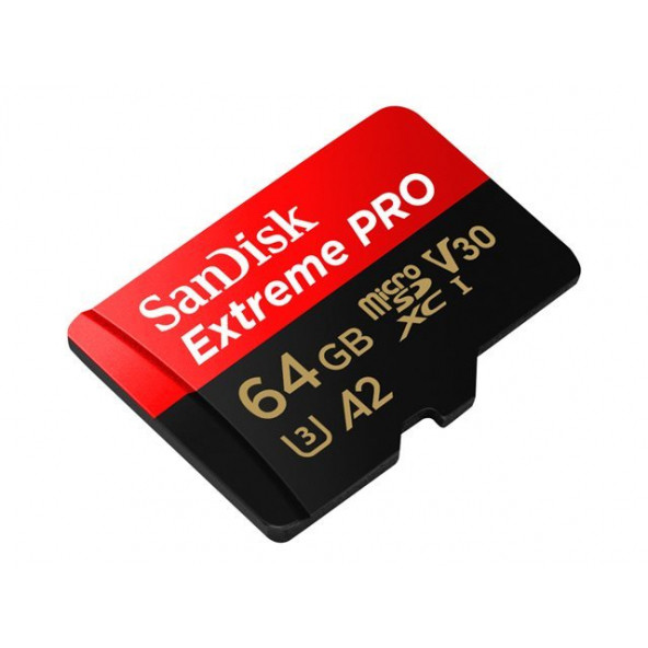 SanDisk Extreme Pro 64GB 200/90MB/s microSDXC UHS-I A2 V30 Adaptörlü Hafıza Kartı SDSQXCU-064G-GN6MA - Resim 2