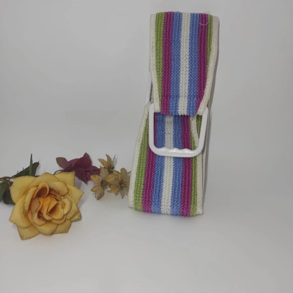 Banyo Sırt Kesesi Çift Taraflı Slıkon Duş Lifi Sırt Fırçası 60 Cm - Resim 3