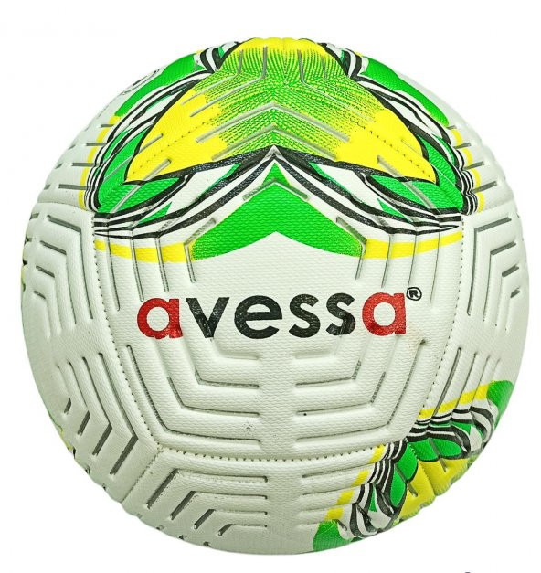 Avessa FT-300 Futbol Topu No.5 Sarı Yeşil Desenli 425 gr