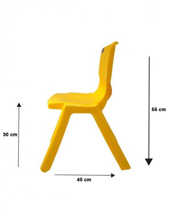 1.Kalite Kırılmaz Çocuk Sandalyesi – Kreş ve Anaokulu Sandalyesi Sarı 6 Adet - 2