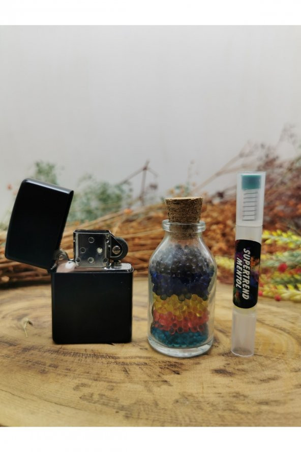 Mentol Topu Mix Aromalı 1000 Adet 1 Aplikatör + Zippo Çakmak