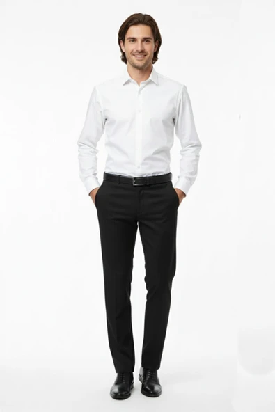 Erkek Klasik Kumaş Pantolon Likra Kumaş BGL-ST02205 - Resim 3