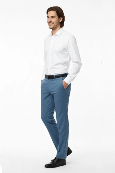 Erkek Klasik Kumaş Pantolon Likra Kumaş BGL-ST02205 - Resim 10