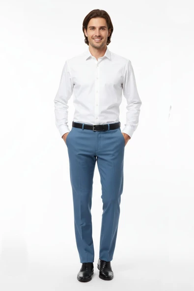 Erkek Klasik Kumaş Pantolon Likra Kumaş BGL-ST02205 - Resim 6