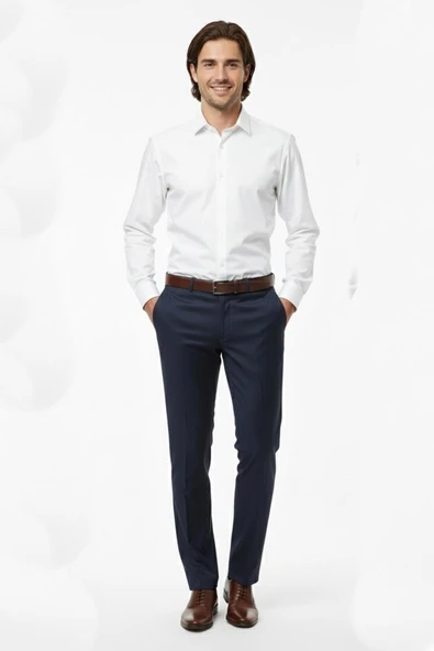 Erkek Klasik Kumaş Pantolon Likra Kumaş BGL-ST02205 - Resim 2