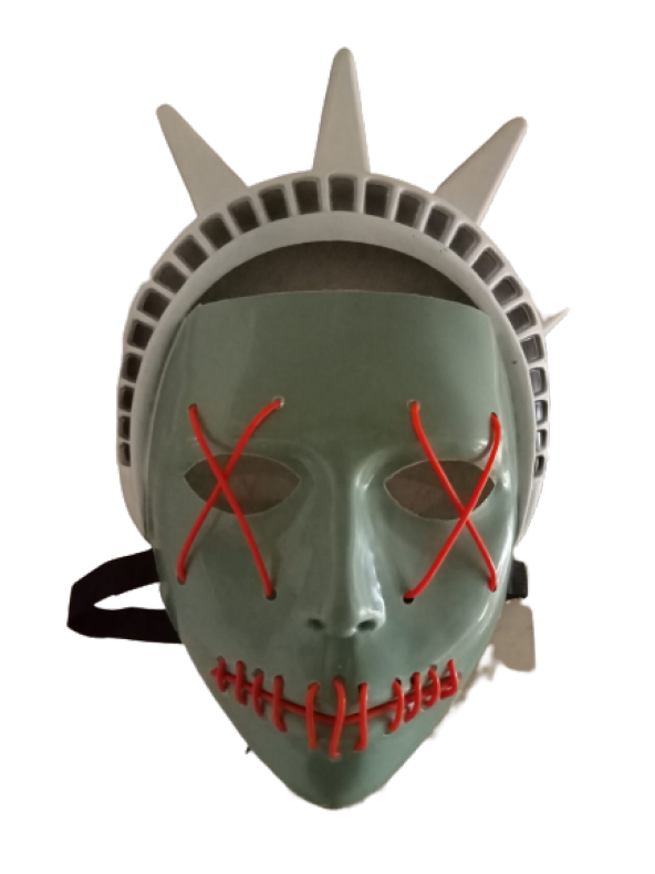 CADILAR BAYRAMI HALLOWEEN ÖZGÜRLÜK ANITI LED IŞIKLI MASKE
