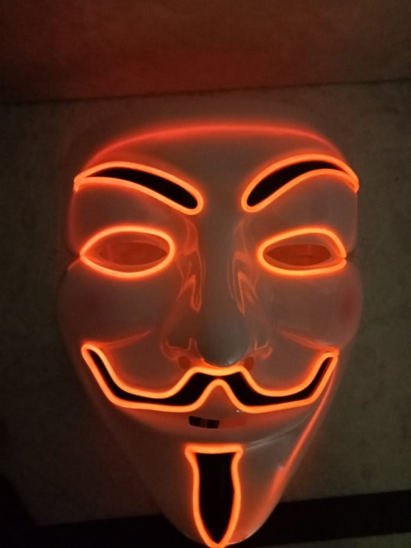 CADILAR BAYRAMI HALLOWEEN VENNATTA TURUNCU IŞIKLI MASKE 22CMX20CM - 2