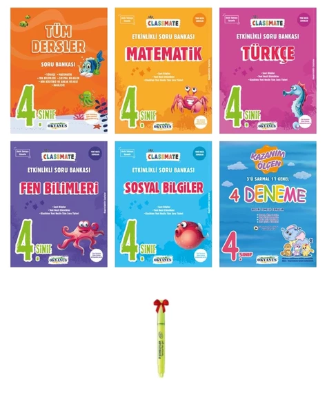 4.Sınıf Classmate Tüm Dersler Matematik Türkçe Fen Sosyal 4'lü Deneme
