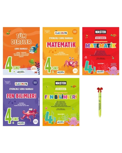 4.Sınıf Classmate Tüm Dersler Matematik Fen ve Master Matematik Fen