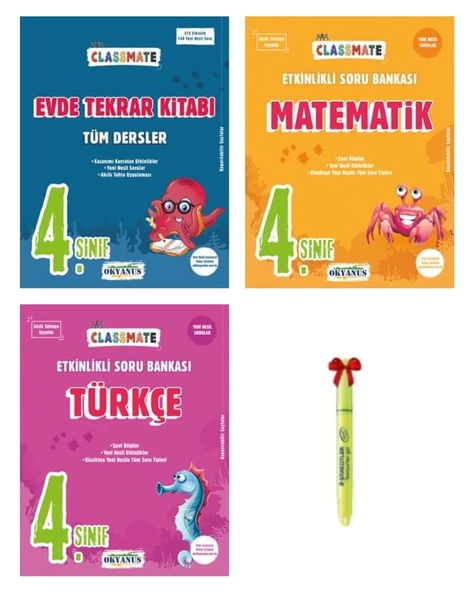 4.Sınıf Classmate Evde Tekrar Matematik ve Türkçe
