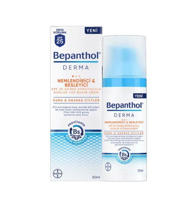 Bepanthol Derma Nemlendirici & Besleyici SPF25 Günlük Yüz Kremi 50 ML