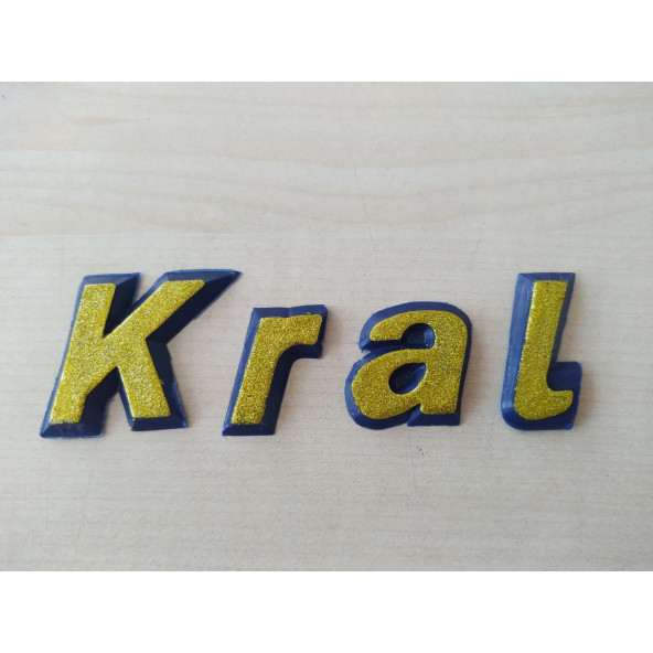 KRAL YAZISI (SARI) PLASTİK KRAL ARMASI KİNG - 2