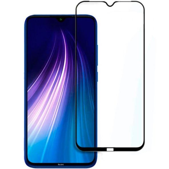 Xiaomi Redmi Note 8 Ekran Koruyucu 2 Adet Temperli 5D Tam Ekran Cam