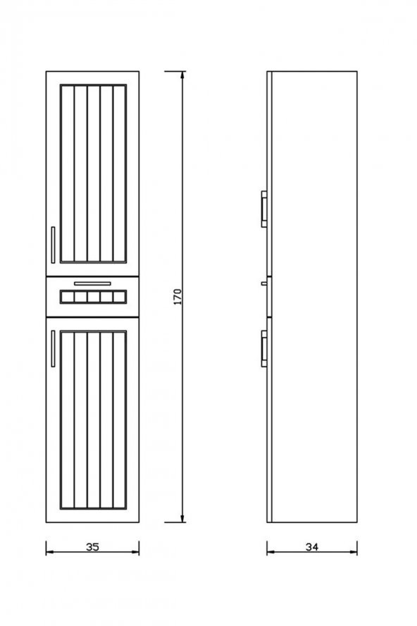 Denko Lotus 100 cm MDF Üzeri Lake Banyo Takımı ve Boy Dolabı - 3