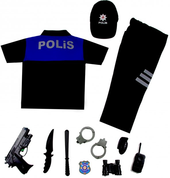 UNİSEX ÇOCUK POLO YAKA TÜRK SİVİL TOPLUM POLİS KOSTÜMÜ SİVİL TOPLUM POLİS ÜNİFORMASI - 4