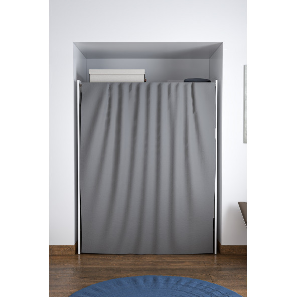 MORDEKA Premium Çekmeceli Perdeli Dolap - 4