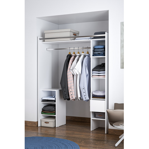 MORDEKA Premium Çekmeceli Perdeli Dolap - 6