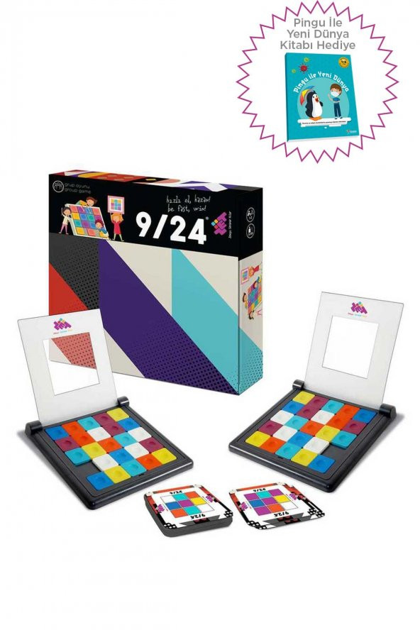 9/24 (Rubik) Zeka Oyunu + Pingu İle Yeni Dünya Kitabı Hediye