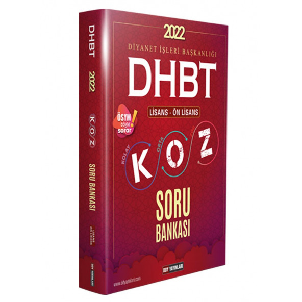 DHBT KOZ LİSANS ÖNLİSANS SORU BANKASI