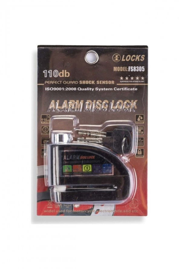 Disk Kilidi Alarmlı 110 Desibel Renkli Disk Kilit - 3