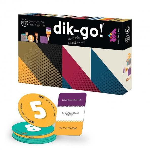 DİK-GO (Genel Kültür) Dikkat ve Zeka Oyunu 5+ Yaş 8 Oyuncu