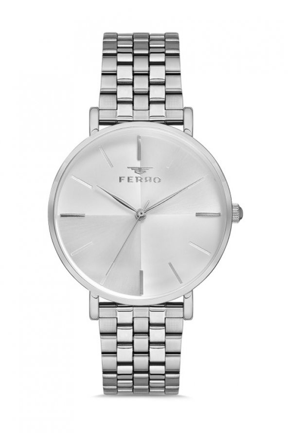 Ferro F21016A-A Gümüş Çelik Kordon 34 mm Kadın Kol Saati