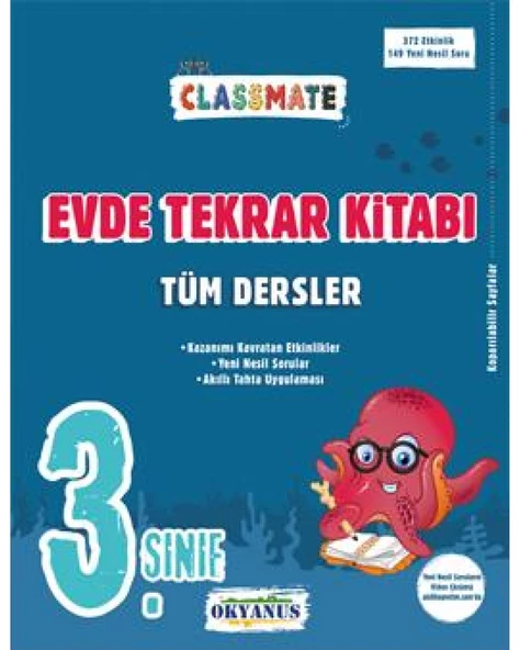 3. Sınıf Classmate Tüm Dersler Evde Tekrar Kitabı