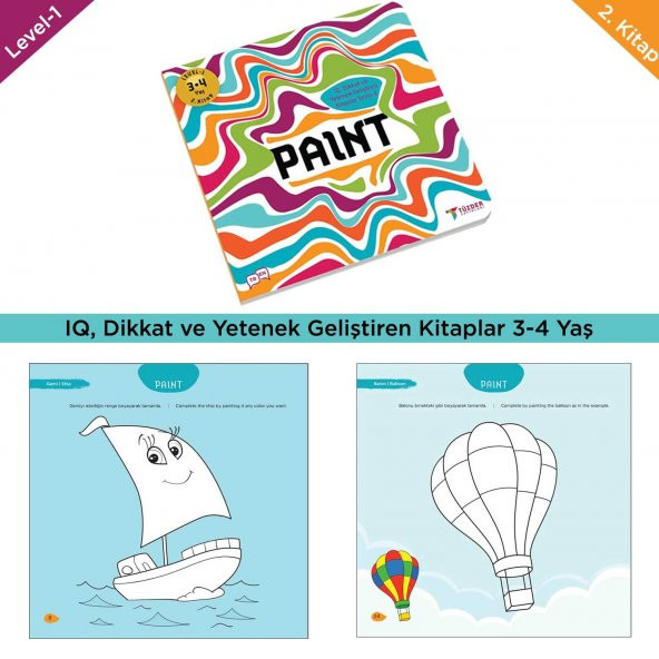 PAINT (3-4 Yaş) / IQ, Dikkati Güçlendirme Seti-Anasınıfı - TÜZDER Yayınları