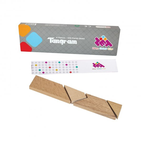 T TANGRAM Ahşap Zeka Oyunu (4 Parça 100 Farklı Şekil) 5+ Yaş 1+ Oyuncu