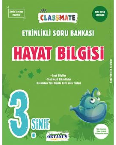 3. Sınıf Classmate Hayat Bilgisi Etkinlikli Soru Bankası