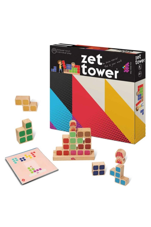 ZET TOWER (Küçük Mühendisler) Zeka ve Akıl Oyunu 3+ Yaş 1+ Oyuncu