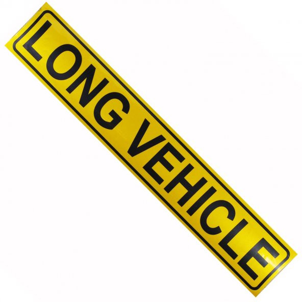 Long Vehichle Yazısı Reflektörlü Fosforlu Şerit Bant 9 cm x 50 cm - 2